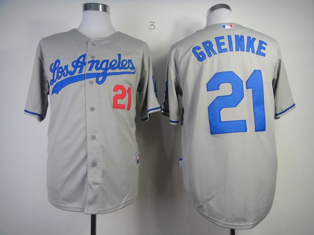 Men Los Angeles Dodgers #21 Darvish Grey MLB Jerseys->los angeles dodgers->MLB Jersey